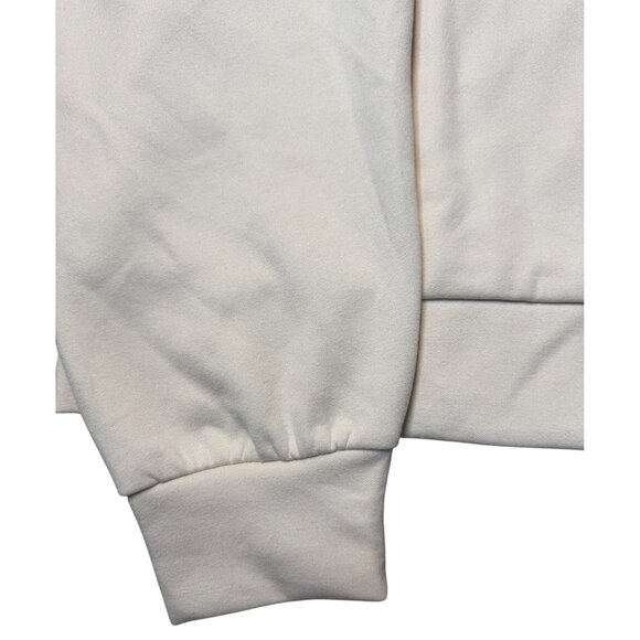 L’AGENCE Luvia Ivory Cropped Sweatshirt Rare Sold-Out Icon New With Tags Medium - Picture 6 of 16